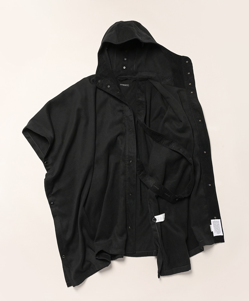 Poncho - Polyester Fake Melton Black/ブラック ONE(MEN)