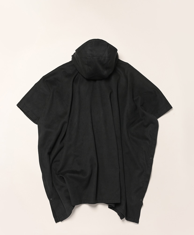 Poncho - Polyester Fake Melton Black/ブラック ONE(MEN)