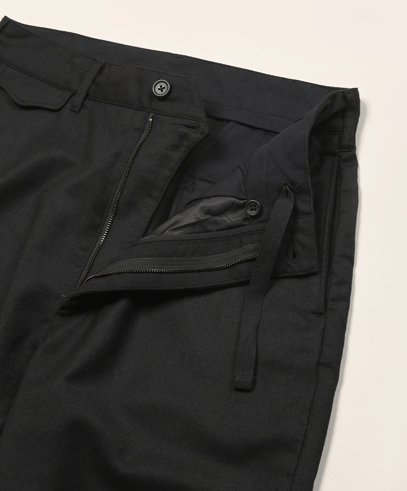 Officer Pant - High Count Worsted Wool Black/ブラック L(MEN)