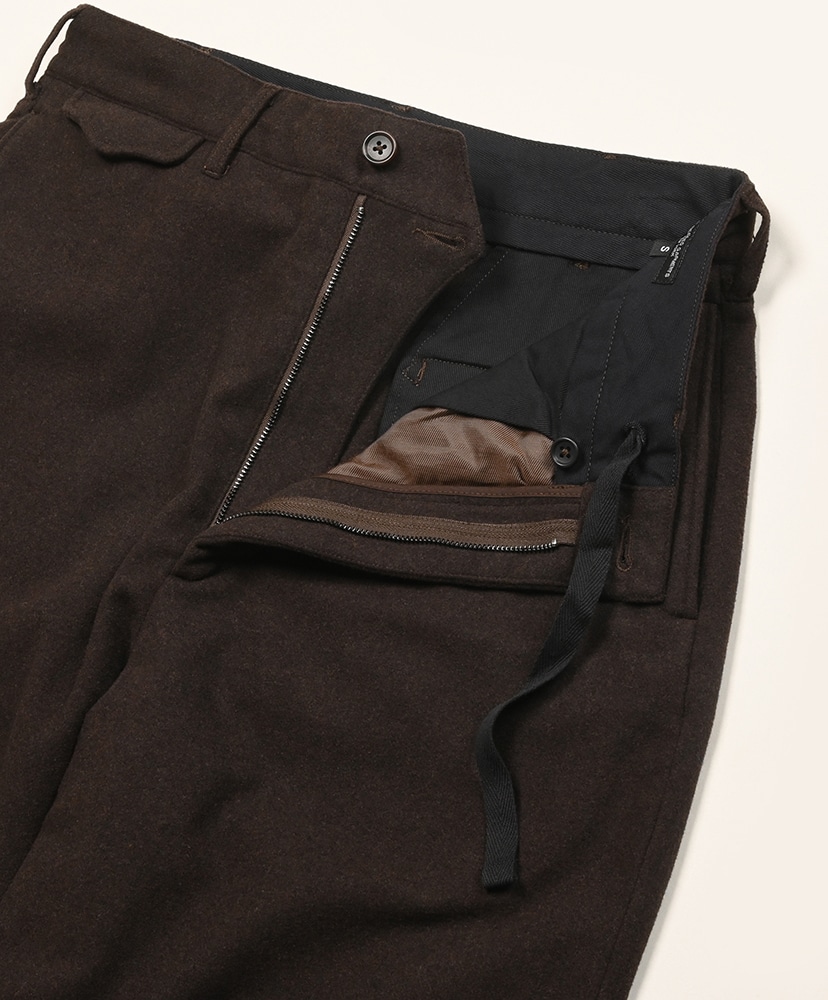 Officer Pant - Poly Wool Heavy Flannel Dk.Brown/ダークブラウン M(MEN)
