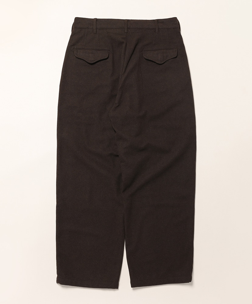 Officer Pant - Poly Wool Heavy Flannel Dk.Brown/ダークブラウン M(MEN)
