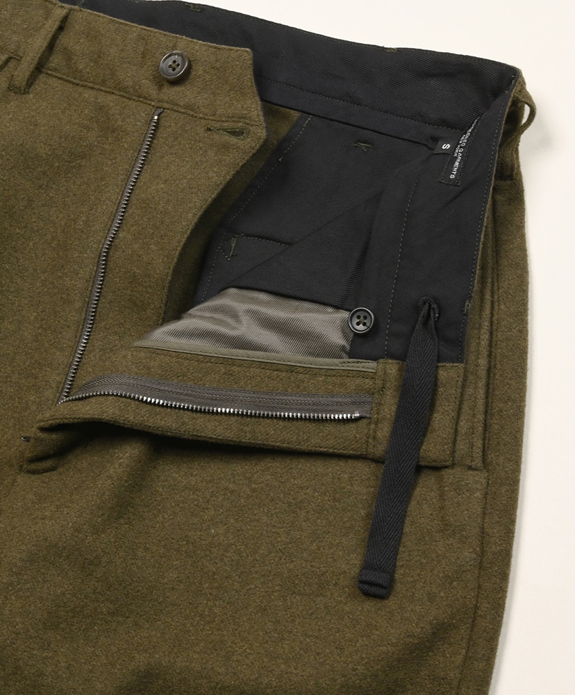 Officer Pant - Poly Wool Heavy Flannel Olive/オリーブ M(MEN)