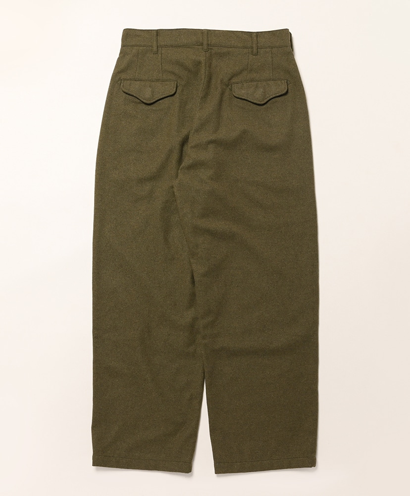 Officer Pant - Poly Wool Heavy Flannel Olive/オリーブ M(MEN)
