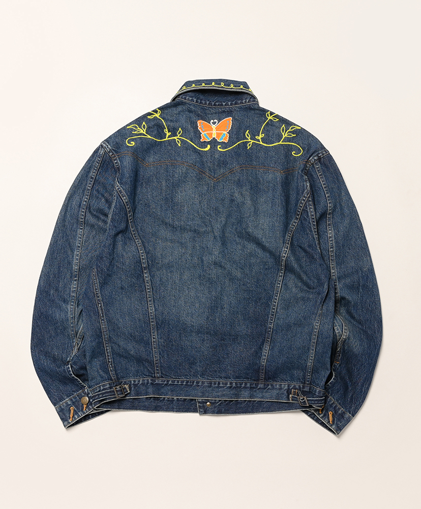 Papillon Emb. Jean Jacket - 12oz Denim Indigo/インディゴ L(MEN)
