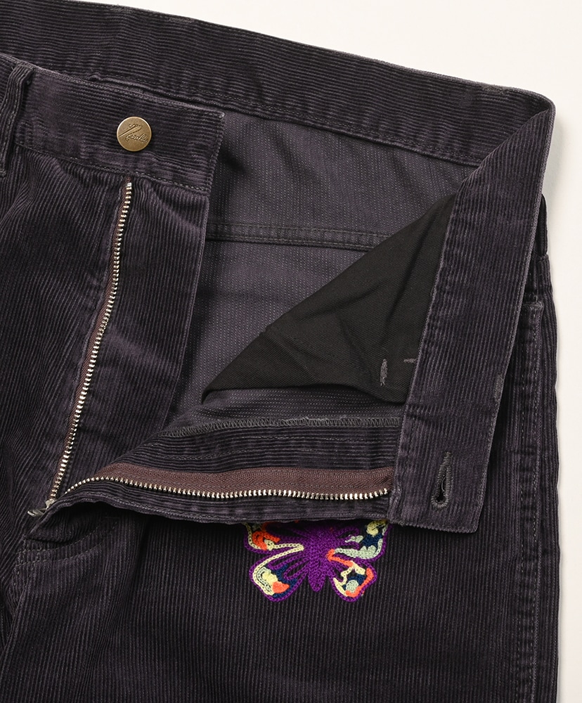 Papillon Emb. Straight Jean - 14W Corduroy Black/ブラック L(MEN)