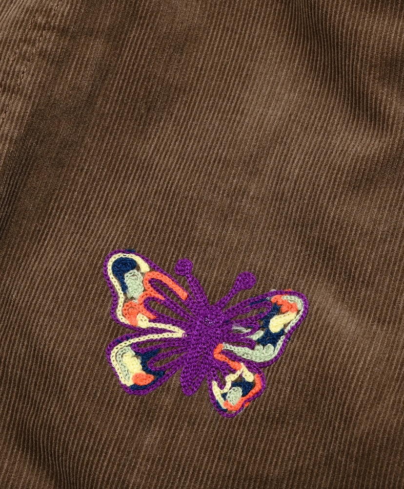 Papillon Emb. Straight Jean - 14W Corduroy Brown/ブラウン L(MEN)