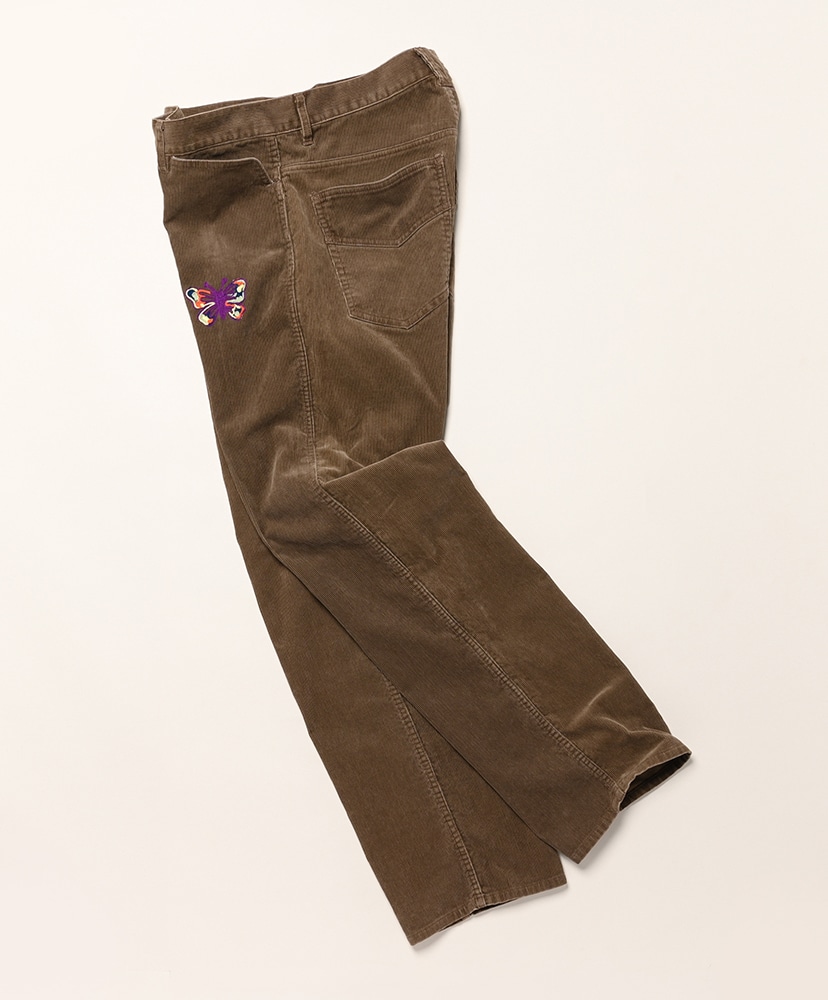 Papillon Emb. Straight Jean - 14W Corduroy Brown/ブラウン L(MEN)
