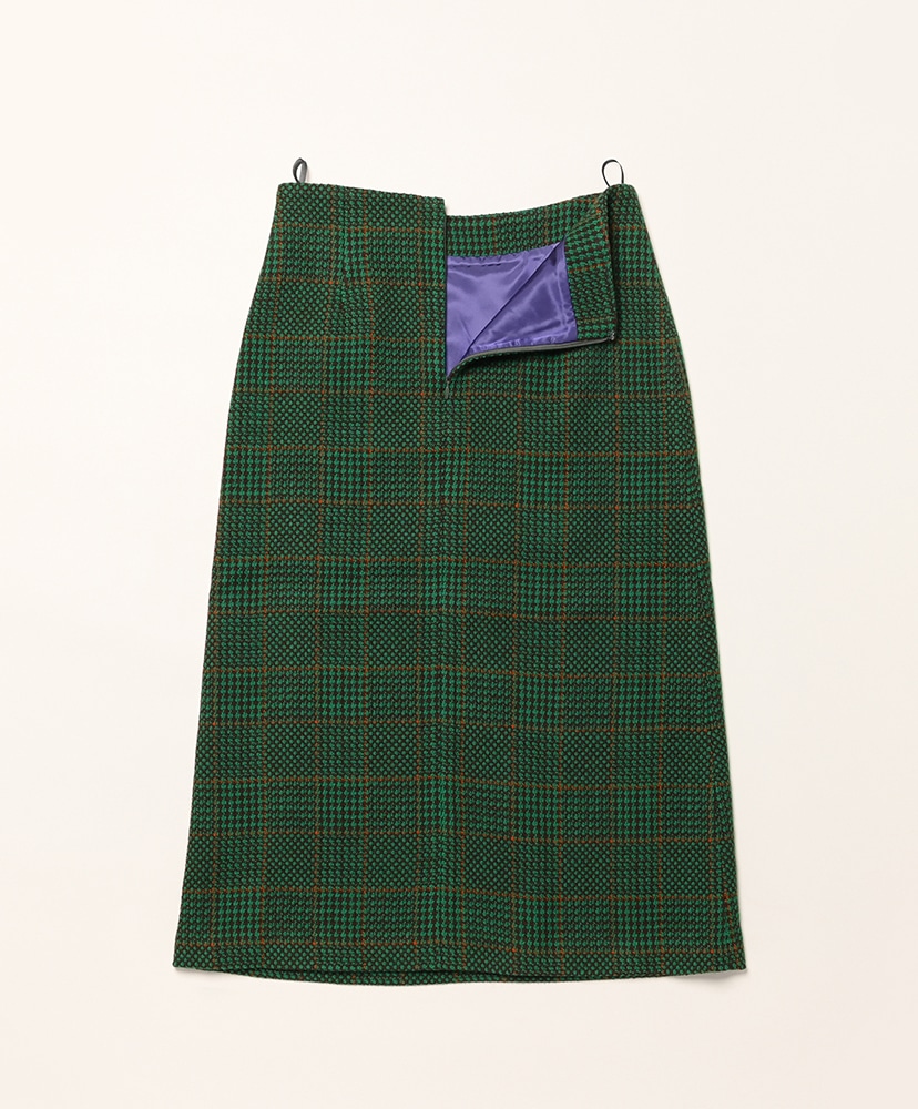 C.C. Skirt - Houndstooth Green/グリーン 1(WOMEN)