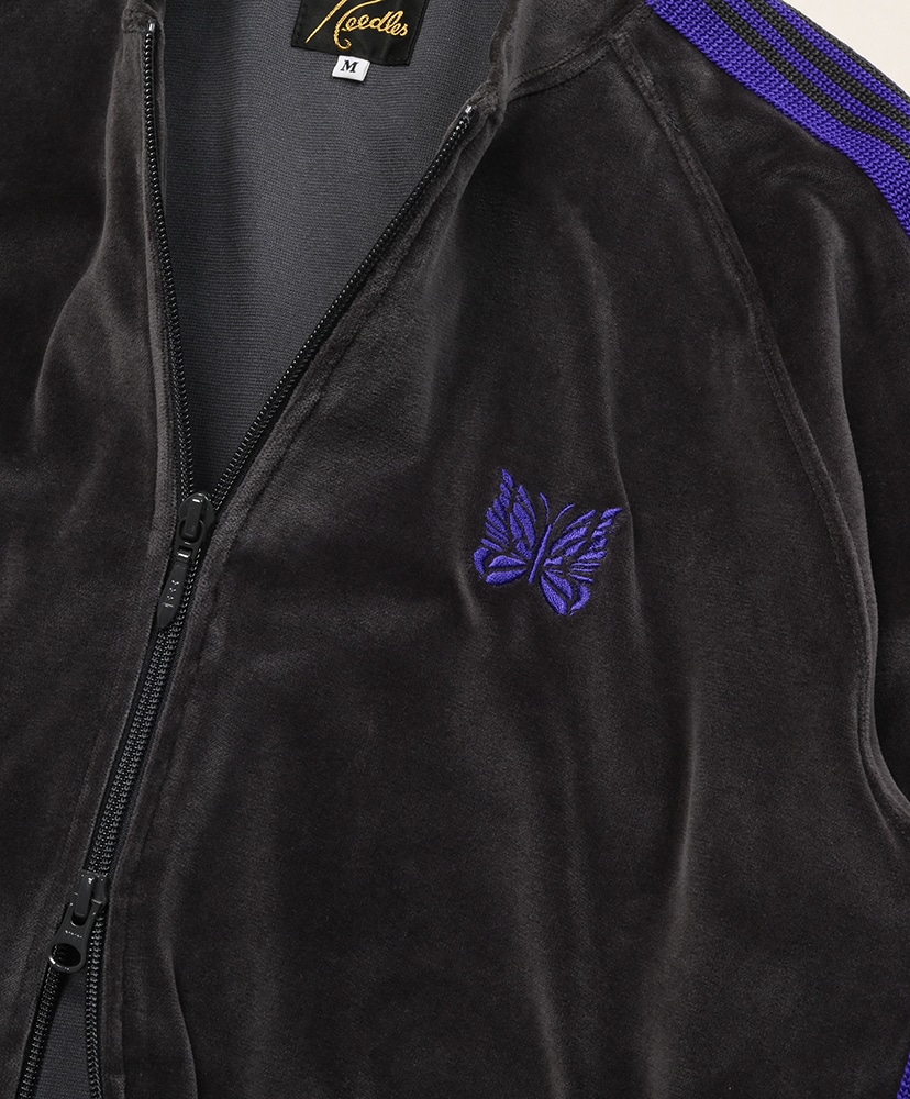 Rib Collar Track Jacket - C/PE Velour Charcoal/チャコール L(MEN)