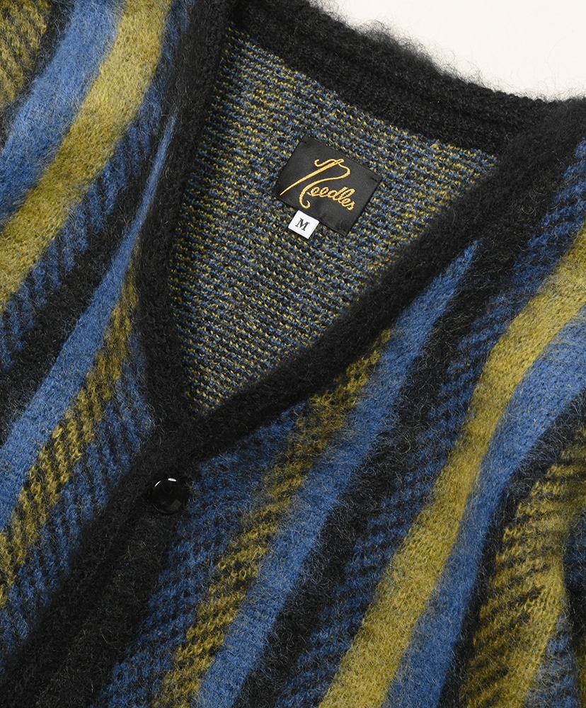Mohair Cardigan - Stripe Blue Green/ブルーグリーン L(MEN)