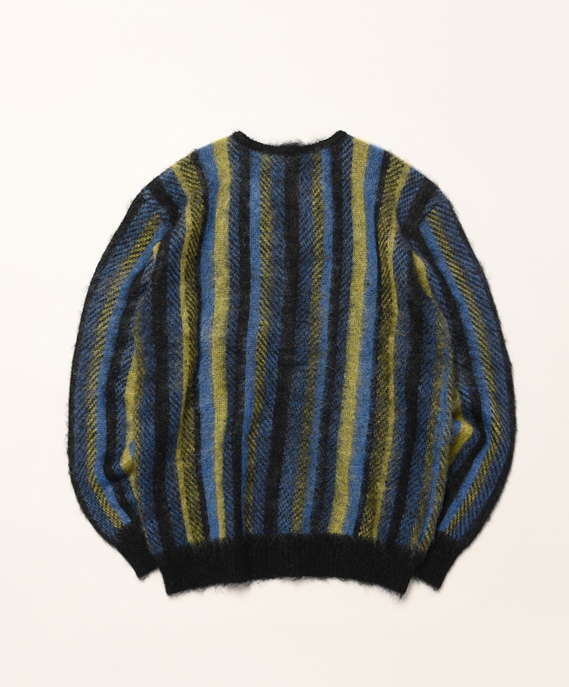 Mohair Cardigan - Stripe Blue Green/ブルーグリーン L(MEN)