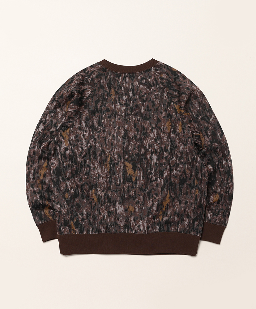 Trainer Crew Neck Shirt - Horn Camo Jacquard Brown/ブラウン L(MEN)