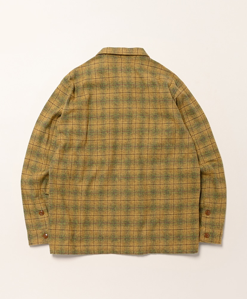 Smokey Shirt - Cotton Plaid Yellow/イエロー L(MEN)