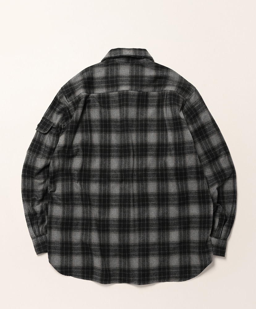 Fishing Shirt - Cotton Plaid Grey/グレー L(MEN)