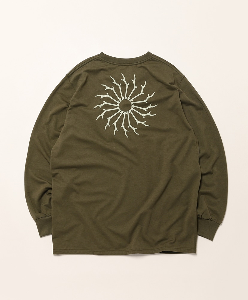 Long Sleeve Round Pocket Tee - Circle Horn Olive/オリーブ L(MEN)