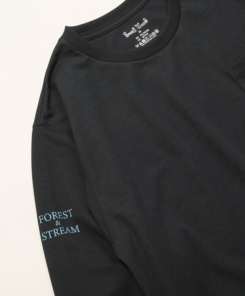 L/S Round Pocket Tee - Forestream Black/ブラック L(MEN)