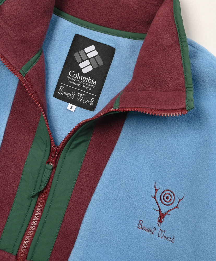 SOUTH2 WEST8 x COLUMBIA PFG - Wintertrainer Fleece Jacket Blue×Burgundy/ブルー×バーガンディ S(MEN)