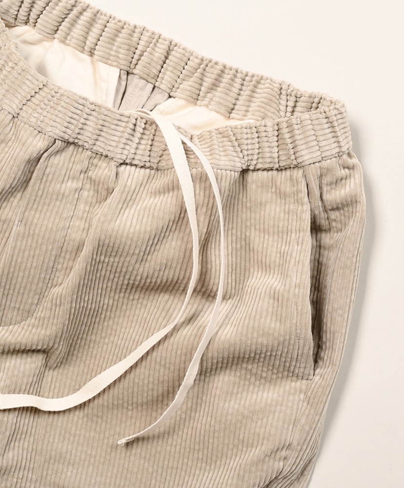 8 Wale Corduroy Easy Tapered Pants Beige/ベージュ 1(WOMEN)