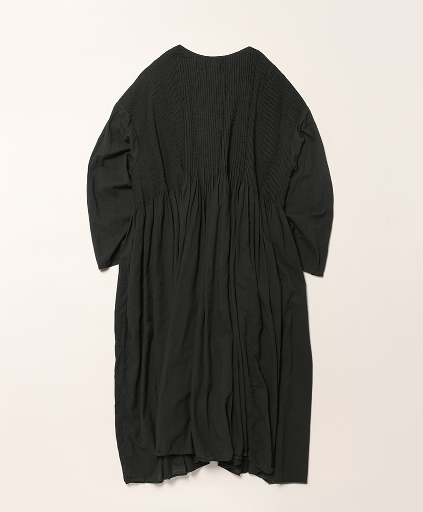 80s Micro Check&Voile Patchwork Maxi Dress With Pintuck Black/ブラック 1(WOMEN)