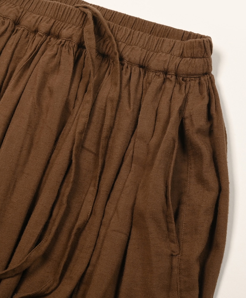 Twill Cotton Khadi Plain Gathered Skirt Dk Brown/ダークブラウン 1(WOMEN)