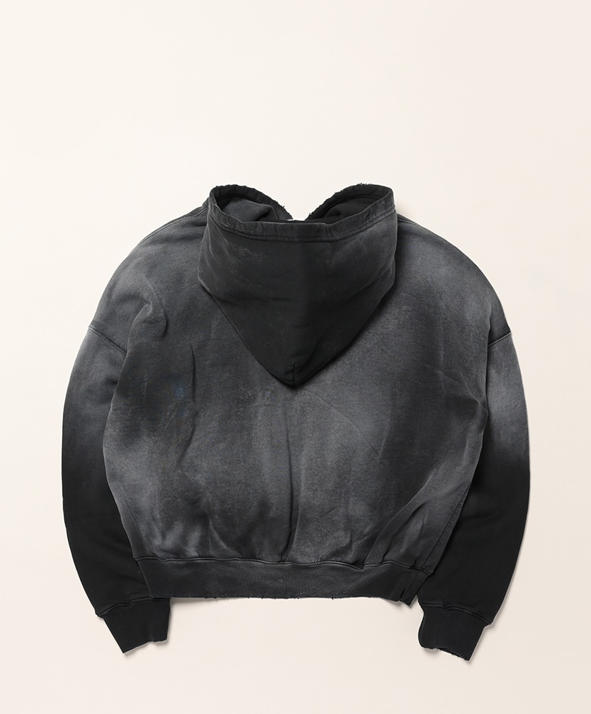 Oversized Crop Hoodie Aged Black/ブラック L(MEN)