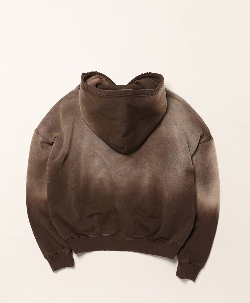 Oversized Crop Hoodie Aged Brown/ブラウン L(MEN)