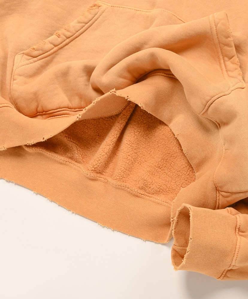 Oversized Crop Hoodie Aged Mustard/マスタード L(MEN)