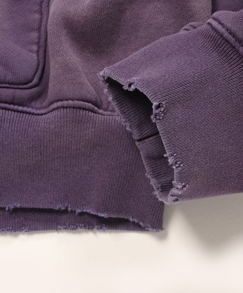 Oversized Crop Hoodie Aged Purple/パープル L(MEN)