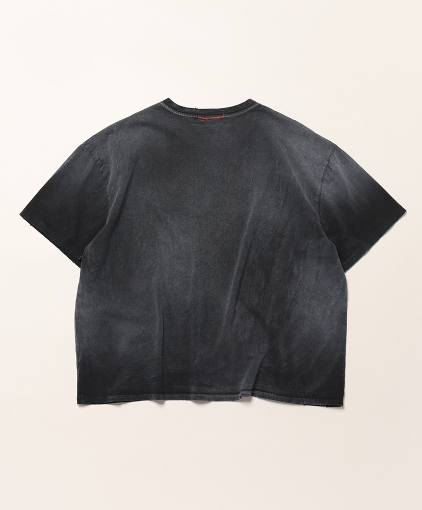Oversize Crop T-shirts Aged Black/ブラック L(MEN)