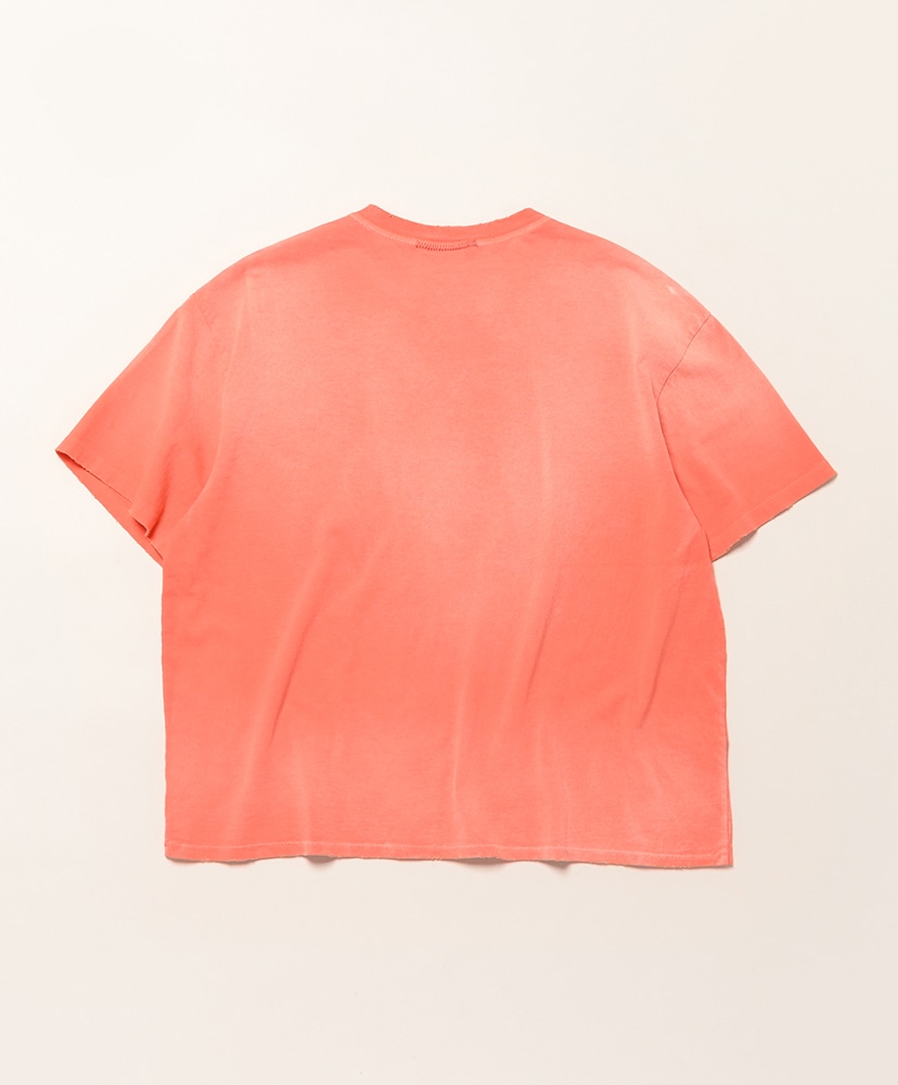Oversize Crop T-shirts Aged Coral/コーラル L(MEN)