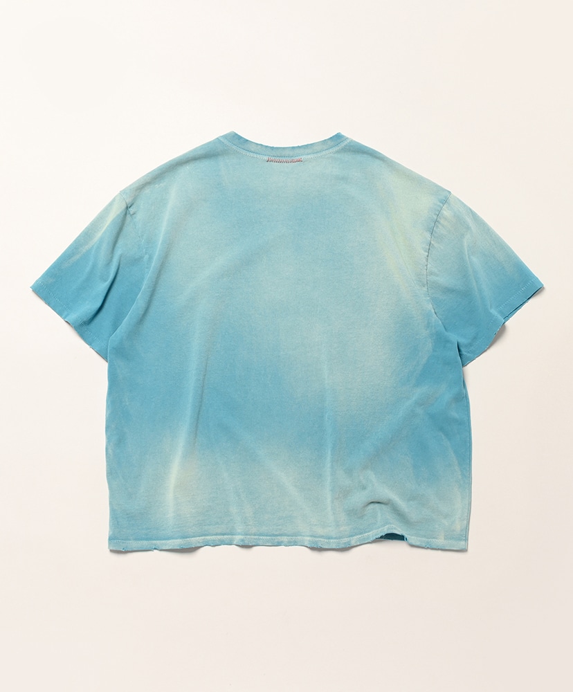Oversize Crop T-shirts Aged Turquoise/ターコイズ L(MEN)