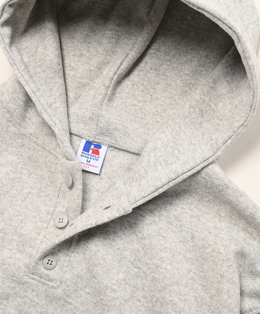 Wool Blend Rib Henley Hoodie Heather Gray/ヘザーグレー L(MEN)