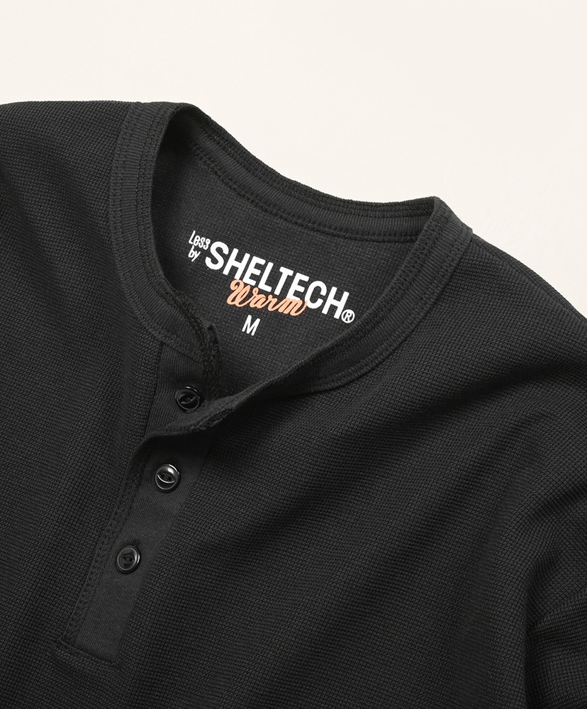 LOFTMAN Tee Henley L/S - Thermal Black/ブラック L(MEN)