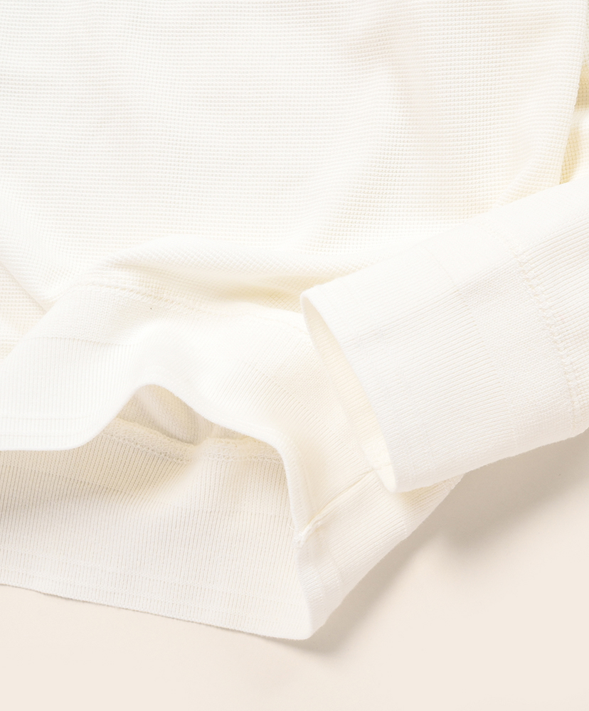 LOFTMAN Tee Henley L/S - Thermal White/ホワイト L(MEN)