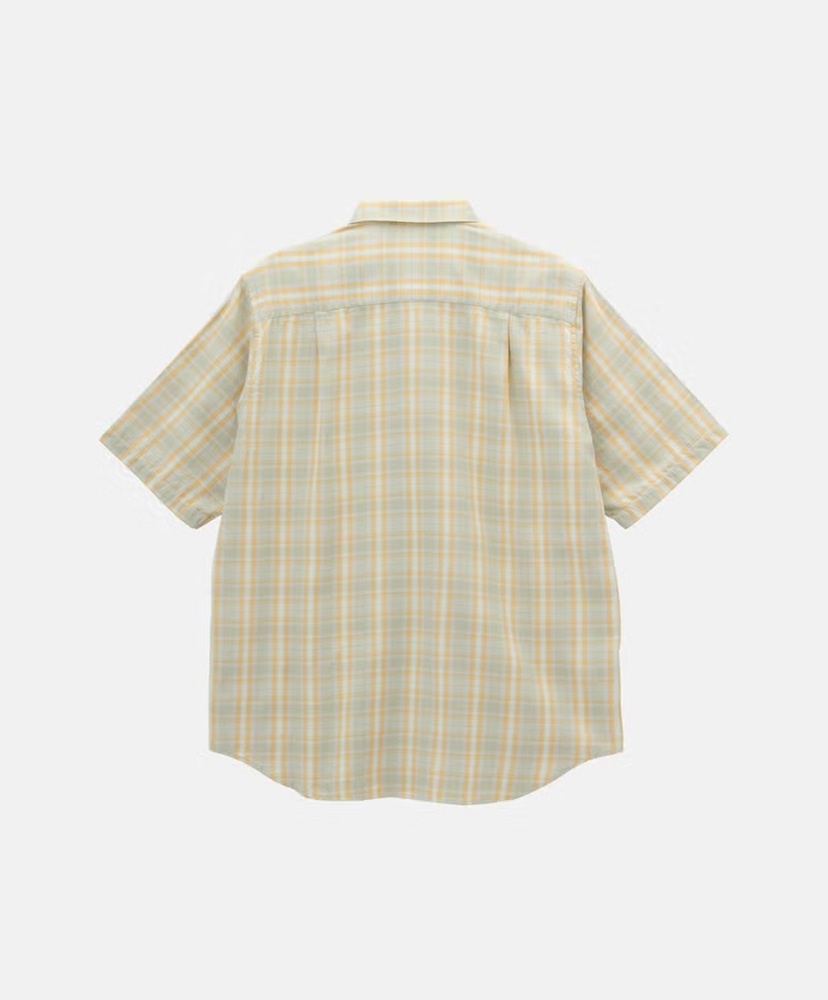 S/S Checkered Ombre Shirt Mustard/マスタード L(MEN)