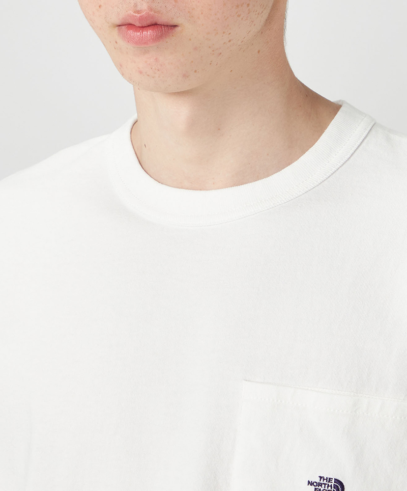 8oz Field Pocket Tee OP/オフホワイト×パープル L(MEN)