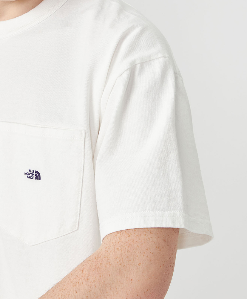 8oz Field Pocket Tee OP/オフホワイト×パープル L(MEN)