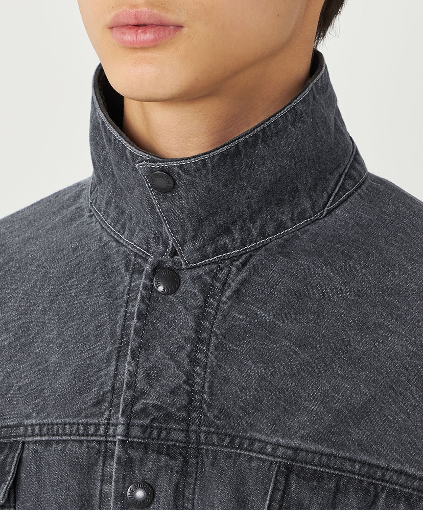 Linen Cotton Denim Field Jacket H/グレー L(MEN)