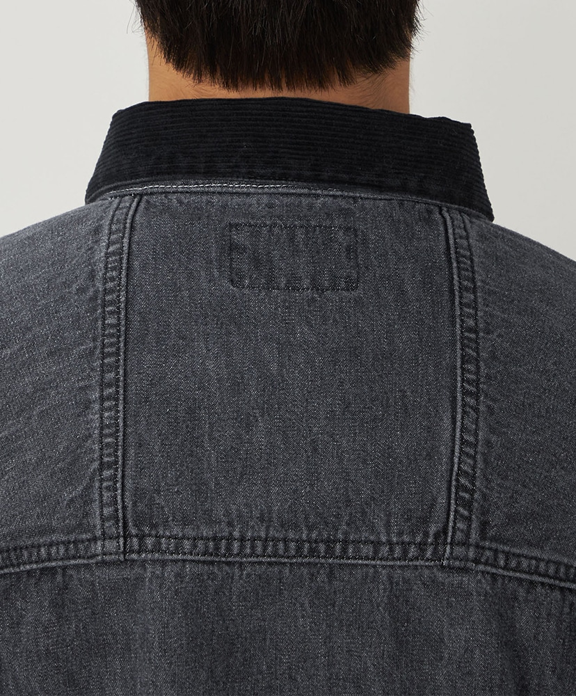 Linen Cotton Denim Field Jacket H/グレー L(MEN)