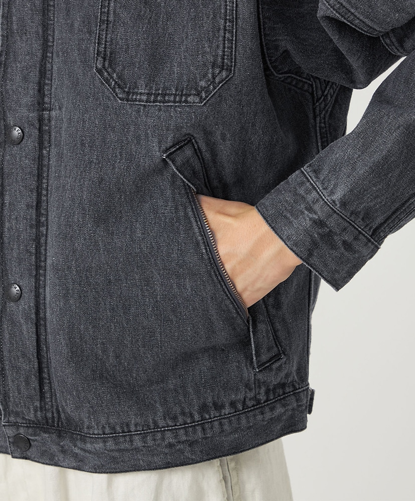 Linen Cotton Denim Field Jacket H/グレー L(MEN)