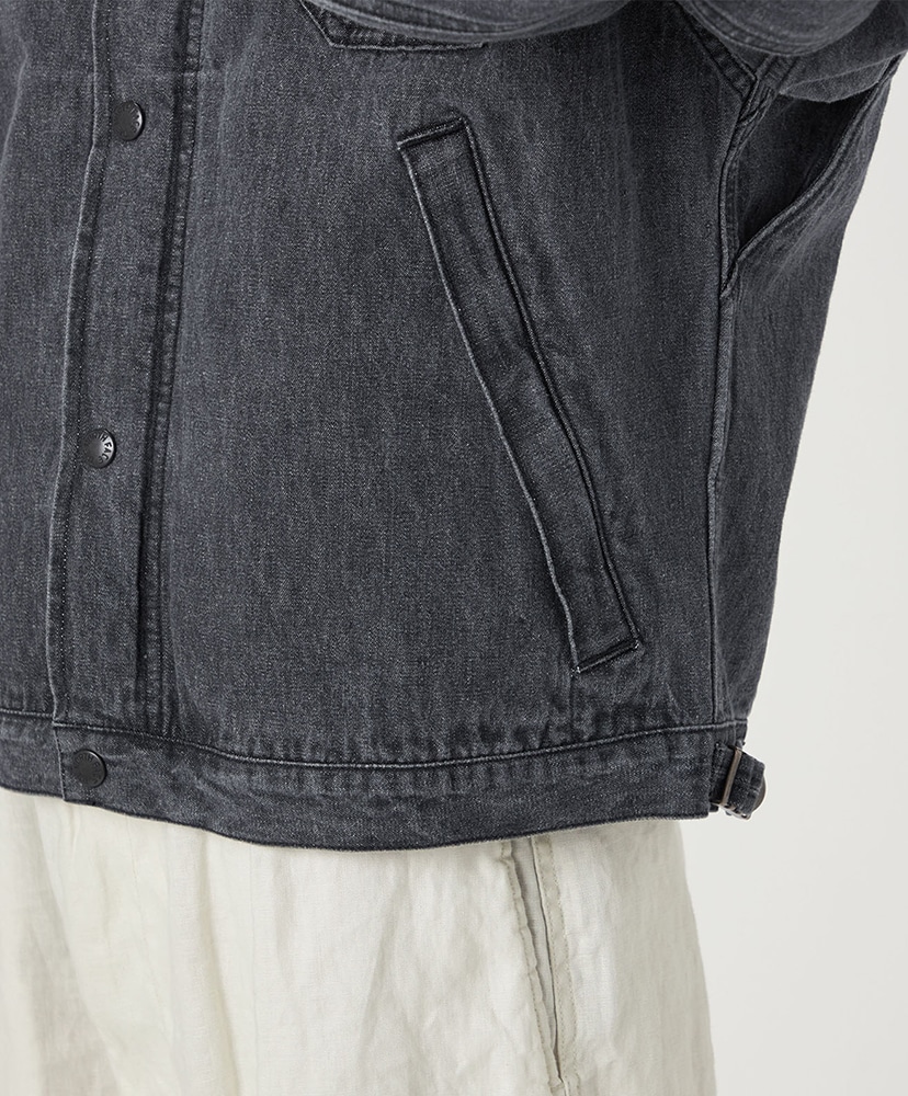 Linen Cotton Denim Field Jacket H/グレー L(MEN)