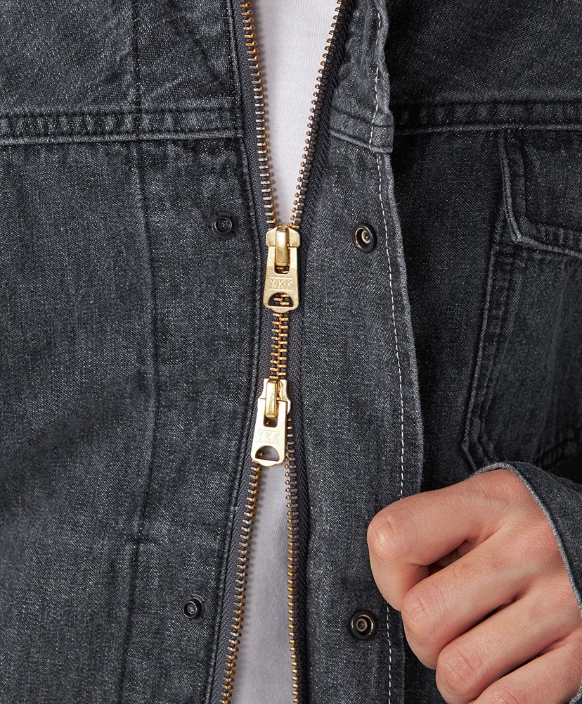 Linen Cotton Denim Field Jacket H/グレー L(MEN)