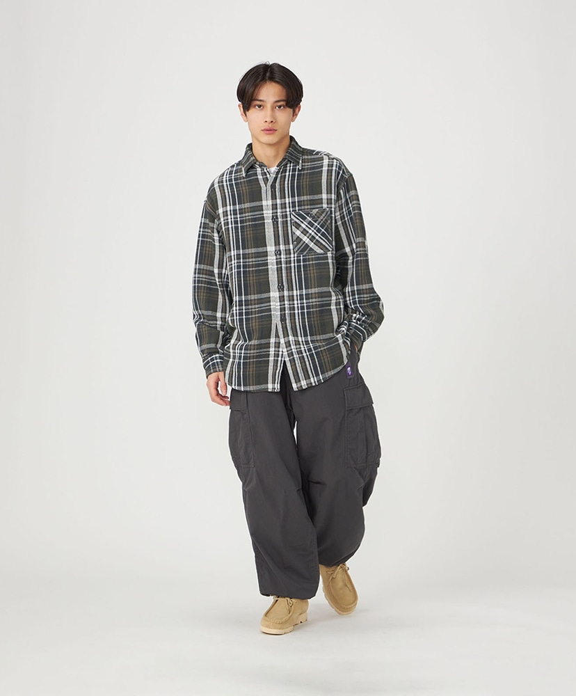 Flannel Plaid Field Shirt AH/アスファルトグレー L(MEN)