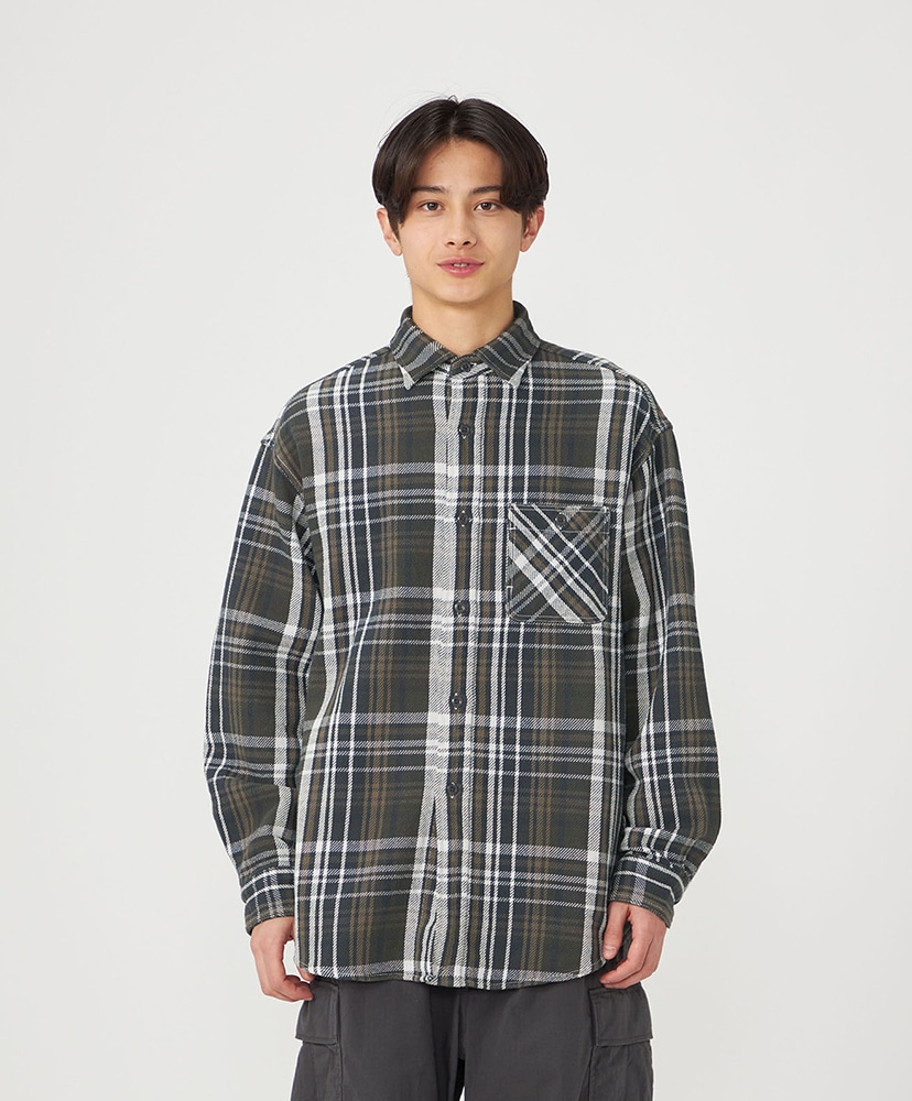 Flannel Plaid Field Shirt AH/アスファルトグレー L(MEN)