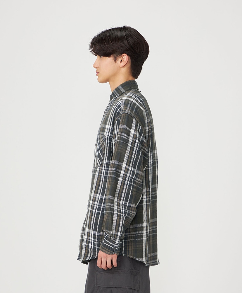 Flannel Plaid Field Shirt AH/アスファルトグレー L(MEN)