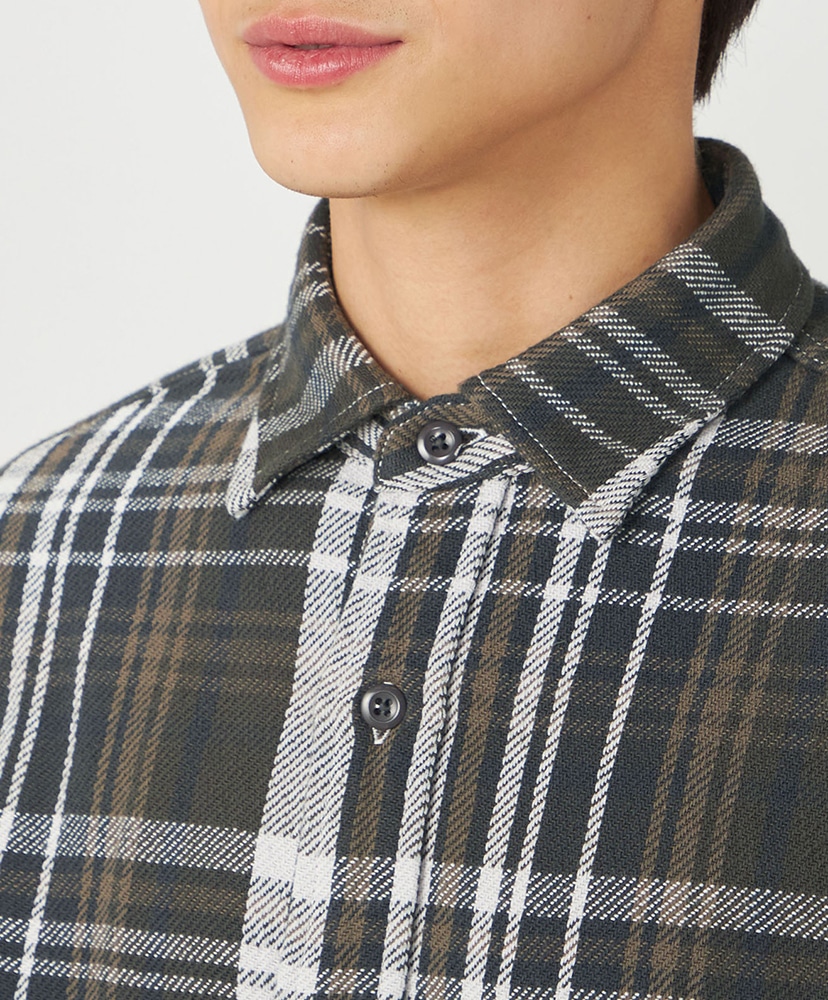 Flannel Plaid Field Shirt AH/アスファルトグレー L(MEN)