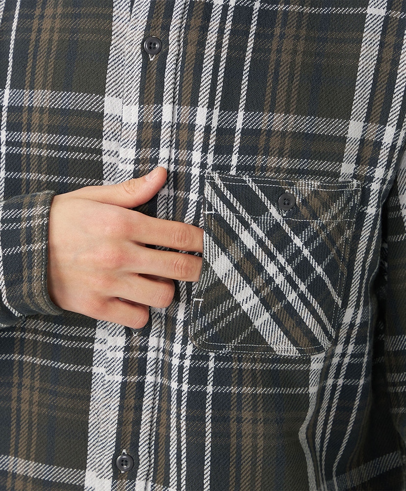 Flannel Plaid Field Shirt AH/アスファルトグレー L(MEN)