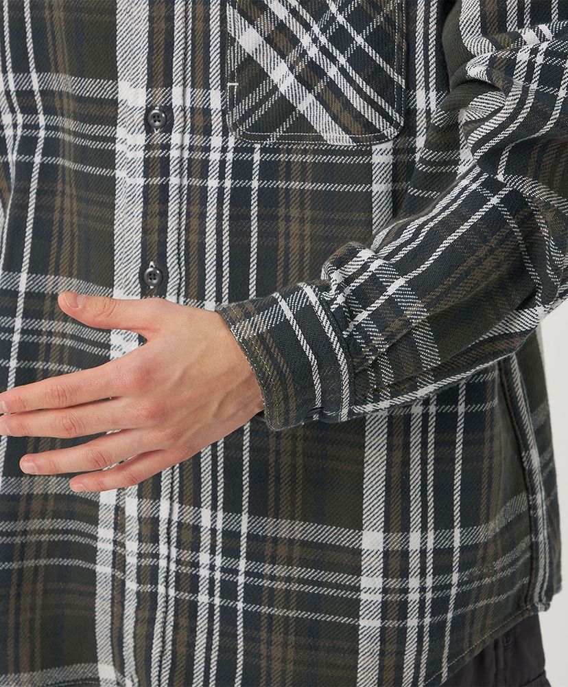 Flannel Plaid Field Shirt AH/アスファルトグレー L(MEN)