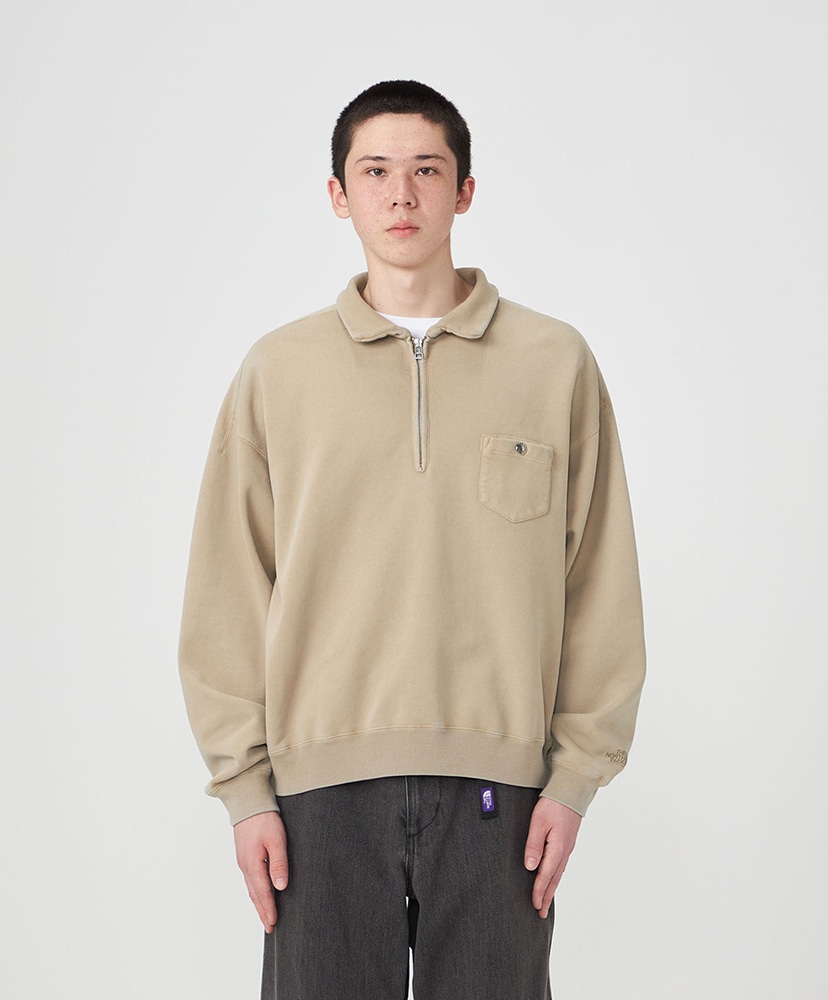 Garment Dyed Field Half Zip Sweat Shirts BE/ベージュ L(MEN)
