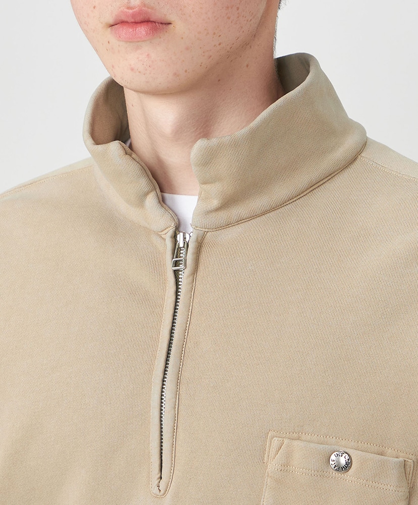 Garment Dyed Field Half Zip Sweat Shirts BE/ベージュ L(MEN)